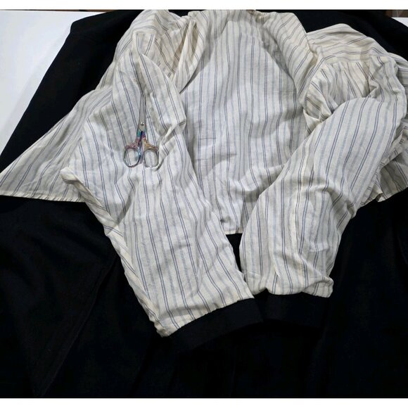 Byblos Vtg Blazer Jacket Womens US 8 Black Wool LS Lined Pockets Retro Chic FLAW - Picture 12 of 16